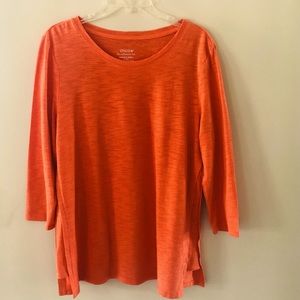 Orange Chico’s 3/4 Sleeve “The Ultimate Tee” size 2/Large